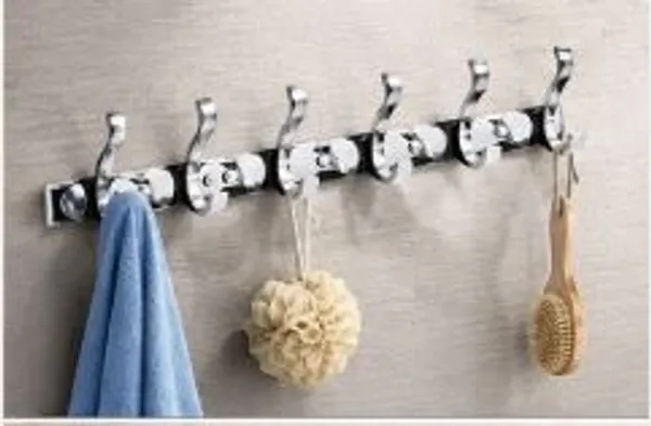 Aluminium_Modern_Silver_5-Pin_Wall_Mounted_Cloth_Hook_Rail_Pack_Of_2