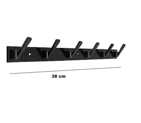 Stainless_Steel_Black_5-Pin_Cloth_Hook_Rail_Pack_Of_2