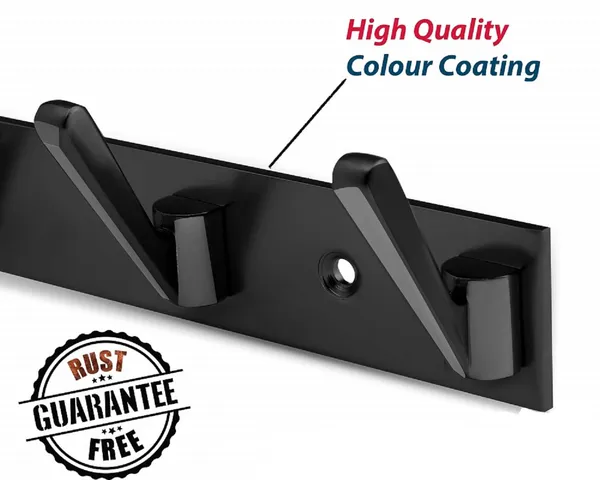 Stainless_Steel_Black_5-Pin_Cloth_Hook_Rail_Pack_Of_2