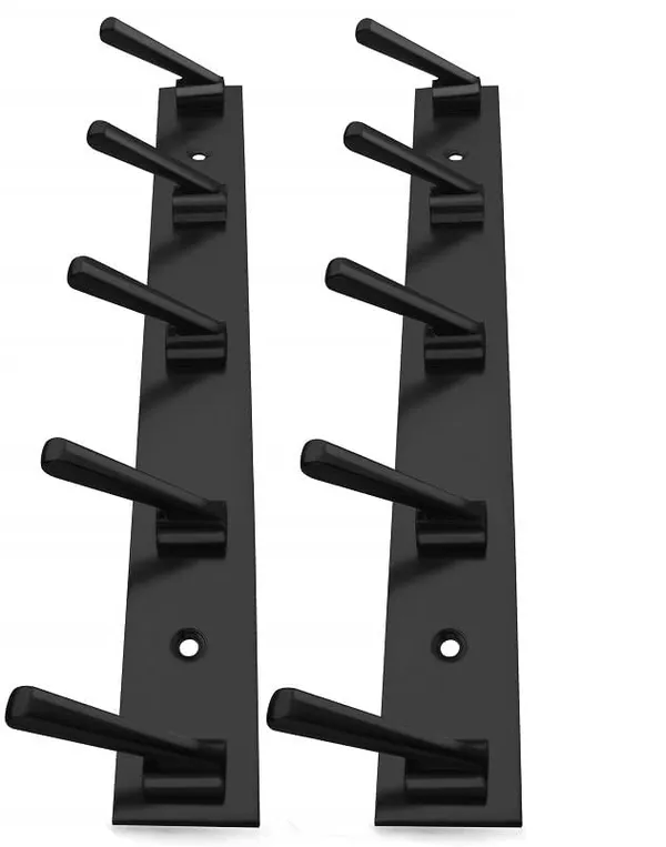 Stainless_Steel_Black_6-Pin_Wall_Mounted_Cloth_Hook_Rail_Pack_Of_3