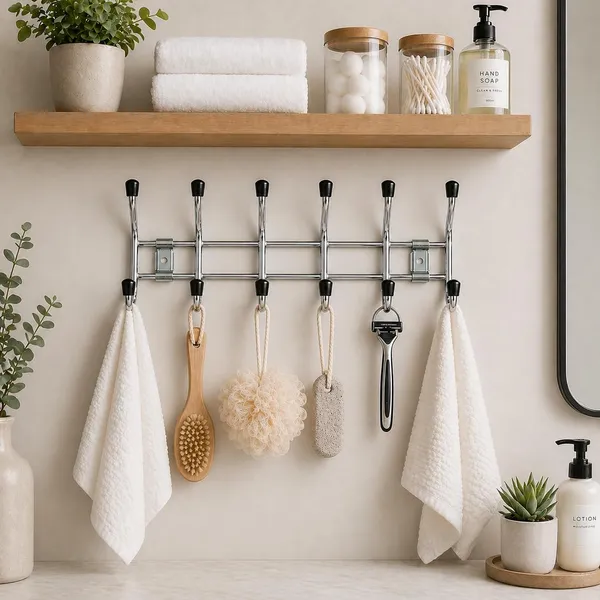 Stainless_Steel_Wall_Mounted_6-Pin_Cloth_Hook_Rail_Pack_Of_2