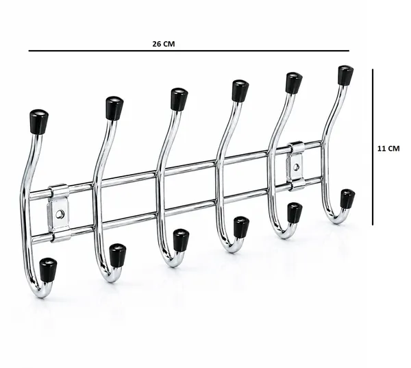 Stainless_Steel_Wall_Mounted_6-Pin_Cloth_Hook_Rail_Pack_Of_2