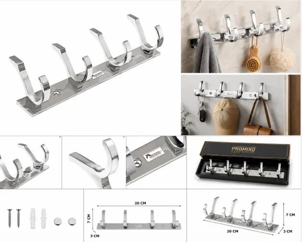 Aluminium_Modern_Silver_4-Pin_Wall_Mounted_Cloth_Hook_Rail_Pack_Of_3