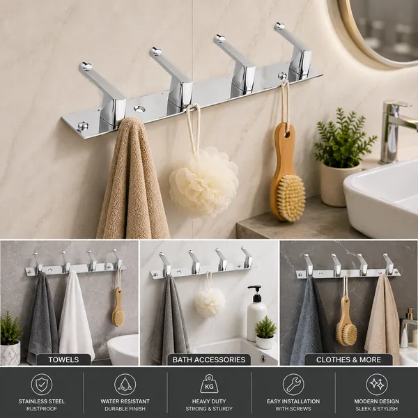 Stainless_Steel_Wall_Mounted_4-Pin_Cloth_Hook_Rail_Pack_Of_4