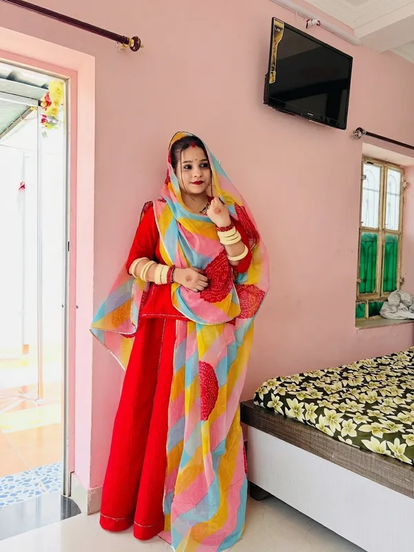 KIAE_Handcrafted_Rajasthani_Rajputi_Cotton_Suit_Set_with_Traditional_Bandhej_Odhani