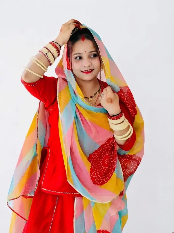 KIAE_Handcrafted_Rajasthani_Rajputi_Cotton_Suit_Set_with_Traditional_Bandhej_Odhani