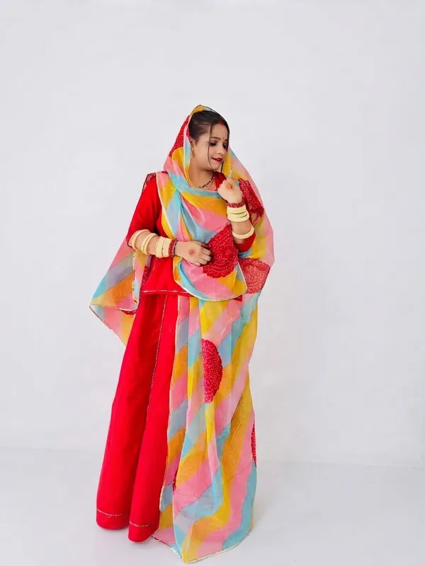 KIAE_Handcrafted_Rajasthani_Rajputi_Cotton_Suit_Set_with_Traditional_Bandhej_Odhani