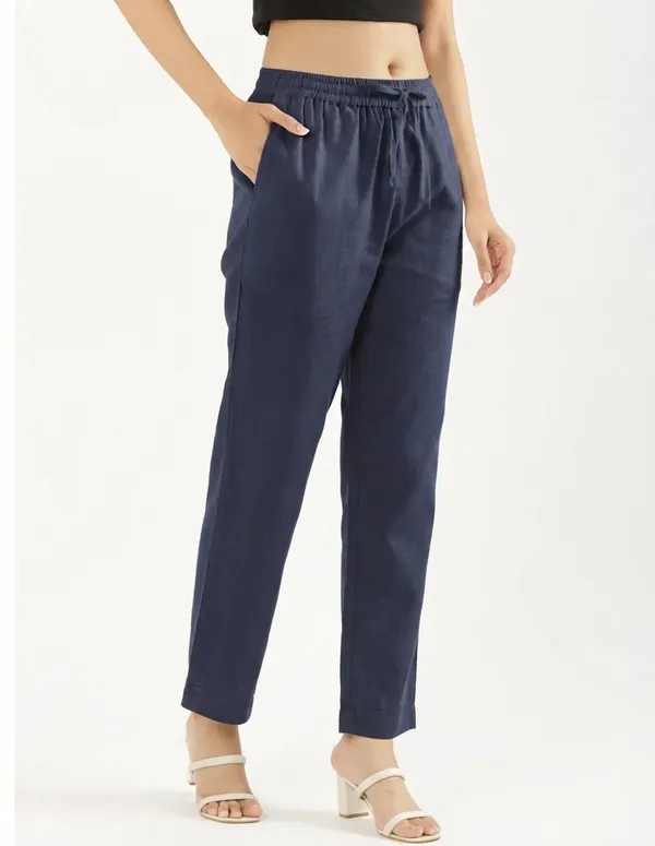 KIAE_Premium_Cotton-Linen_Relaxed_Trousers_–_Navy_Blue