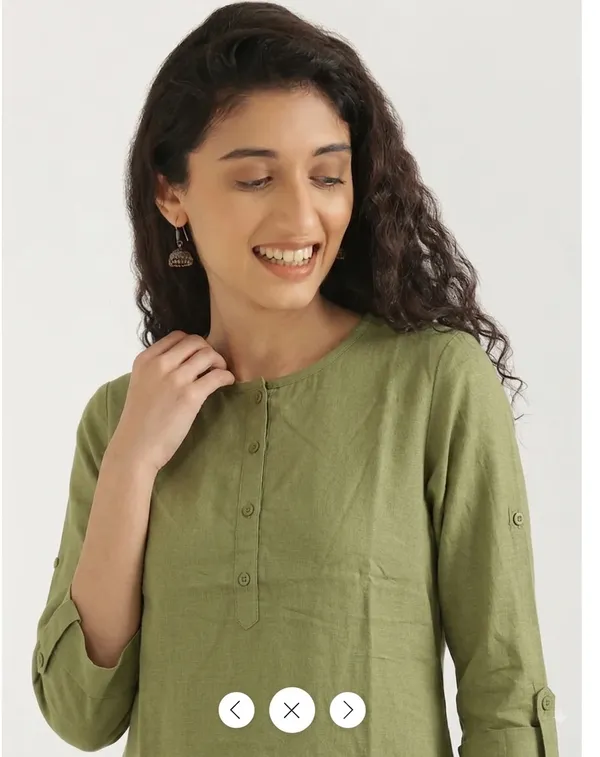 KIAE_Premium_Cotton-Linen_Short_Kurti_–_Light_Olive