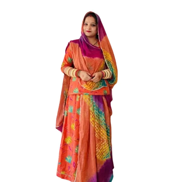 KIAE_Women_Traditional_Cotton_Printed_Rajasthani_Rajputi_Suit_Material_with_Multi-Color_Dupatta/Odhani