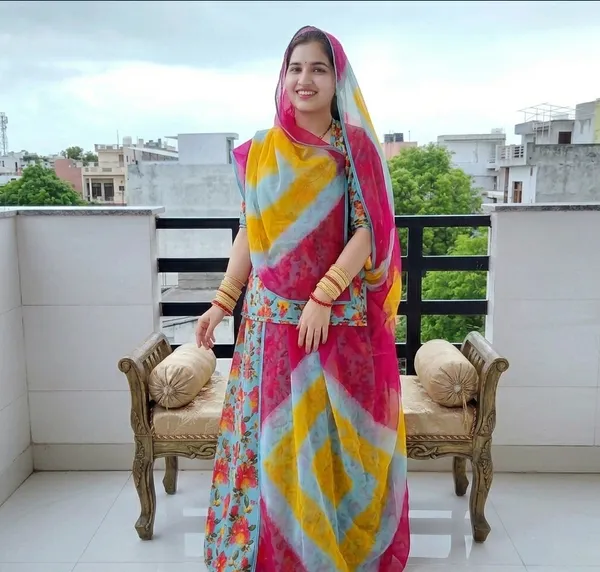 KIAE_Women's_Floral_Printed_Cotton_Rajputi_Poshak_with_Multi-Color_Tie-Dye_Odhani_|_Traditional_Rajasthani_Ethnic_Wear_for_Festivals_&_Wedding