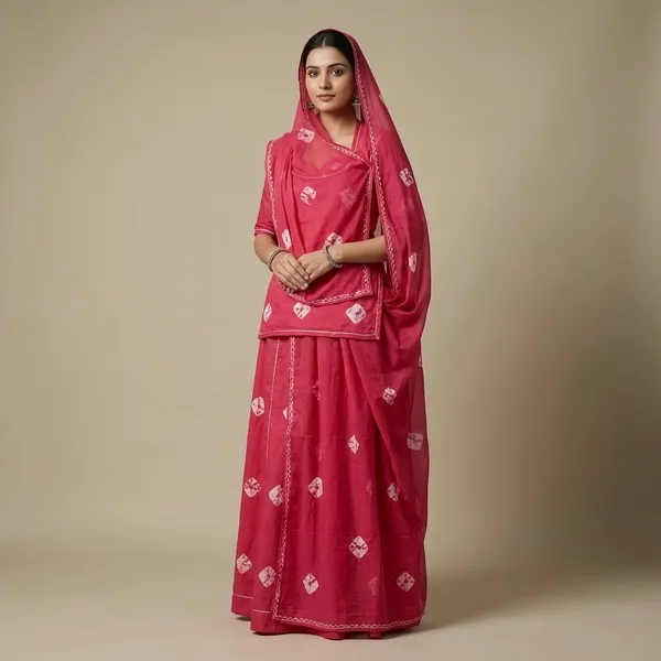 Pink_Cotton_Semi-Stitched_Rajputi_Poshak_For_Women