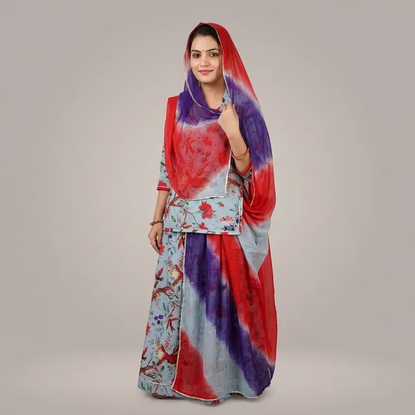 Light_Blue_Red_Cotton_Stitched_Rajputi_Poshak_For_Women