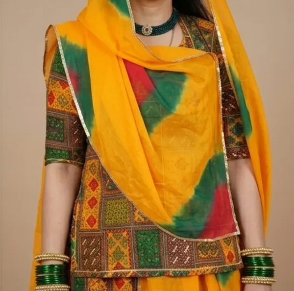 Multicolour_Cotton_Hand-Dyed_Salwar_Suit_For_Women