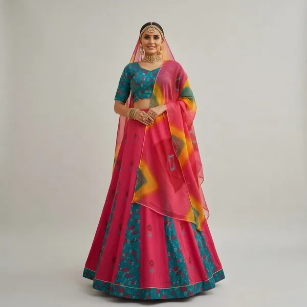 Pink_Cotton_Embroidered_Rajputi_Poshak_Fabric_For_Women