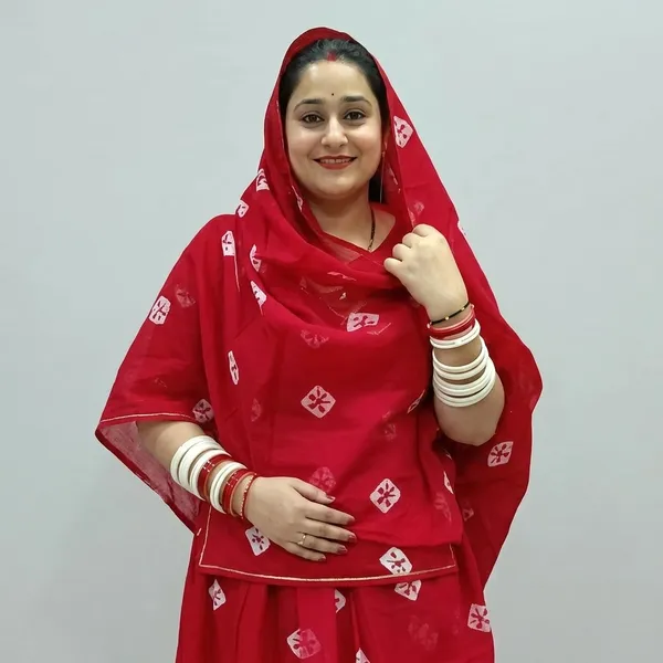 Red_Cotton_Bandhani_Block_Print_Rajputi_Suit_For_Women