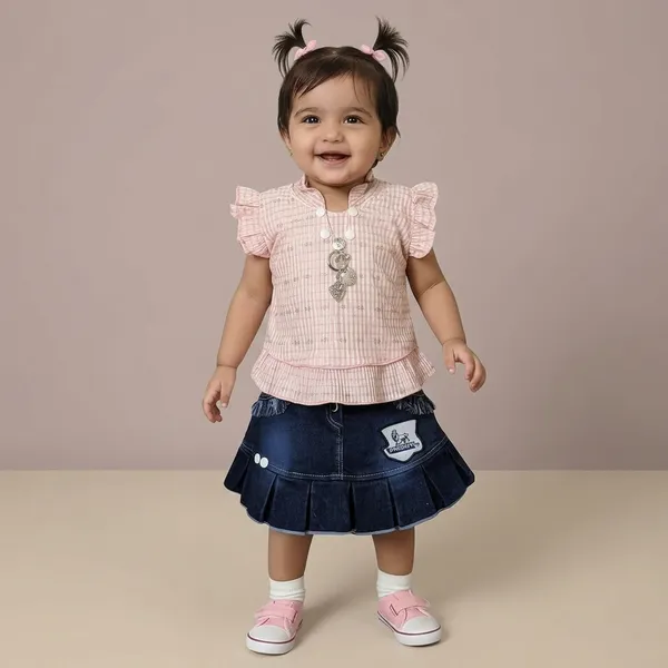 Pink_Pure_Cotton_Printed_Skirt_Top_Set_For_Girls
