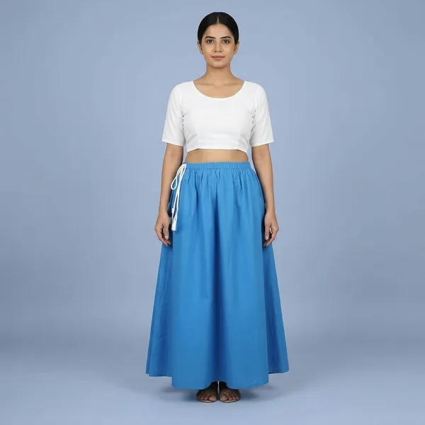 Blue_Cotton_Saree_Petticoat_For_Women