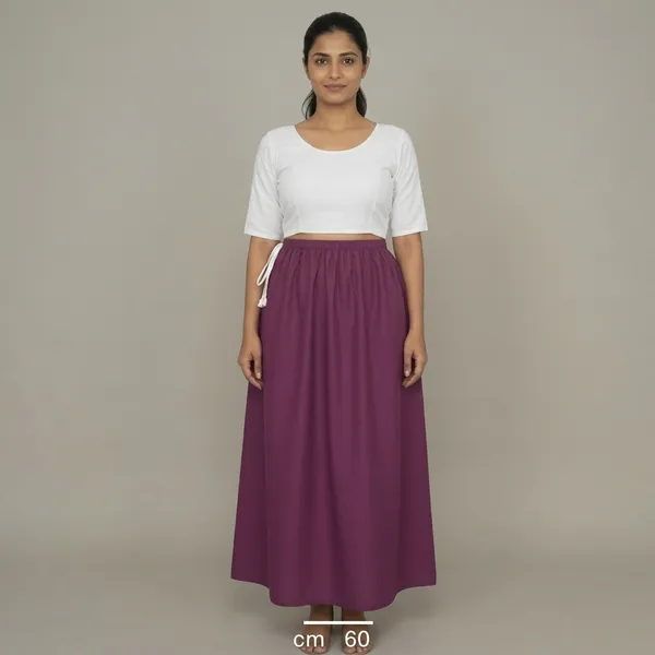 Wine_Pure_Cotton_Adjustable_Saree_Petticoat_For_Women