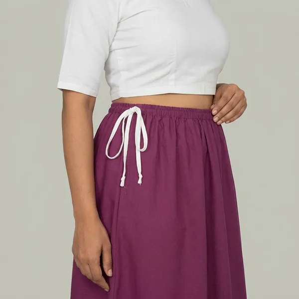 Wine_Pure_Cotton_Adjustable_Saree_Petticoat_For_Women