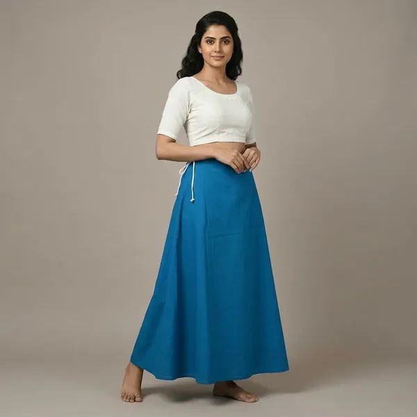 Royal_Blue_Cotton_Saree_Petticoat_For_Women