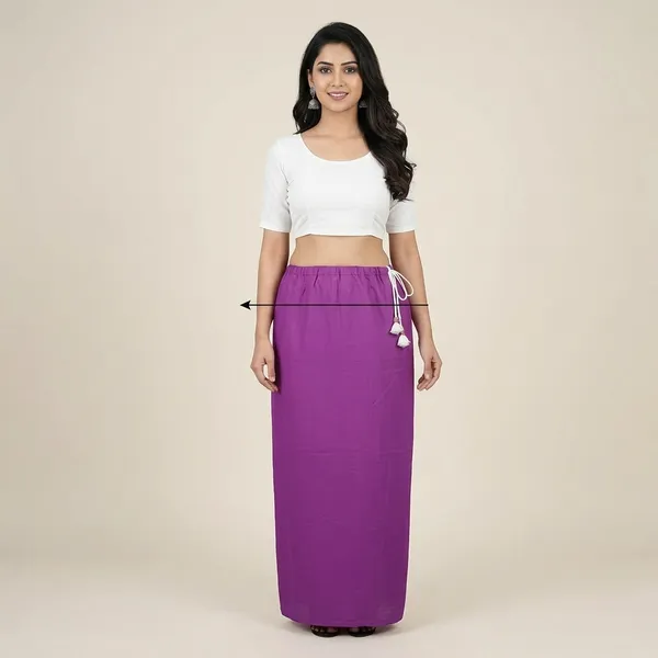 Lavender_Cotton_Saree_Petticoat_For_Women