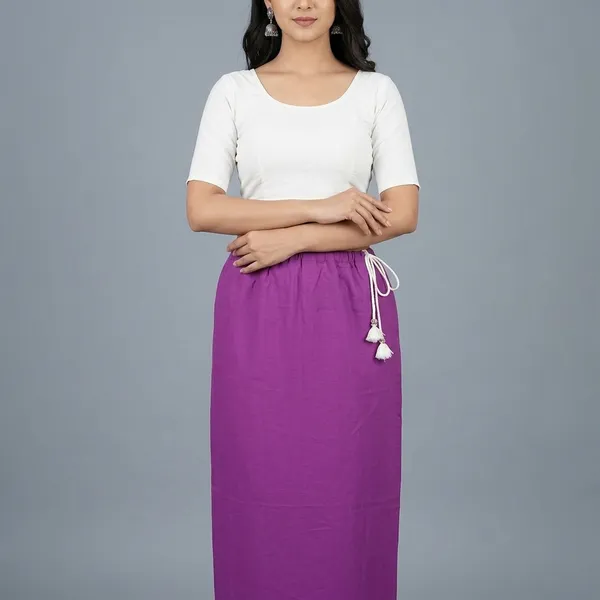 Lavender_Cotton_Saree_Petticoat_For_Women