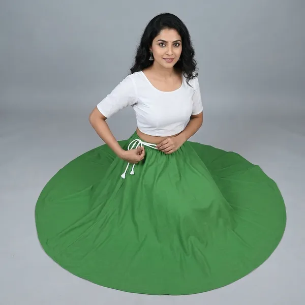 Pak_Green_Pure_Cotton_Adjustable_Saree_Petticoat_For_Women