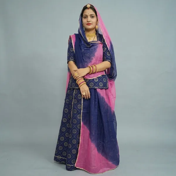 Blue_Cotton_Unstitched_Rajputi_Poshak_For_Women