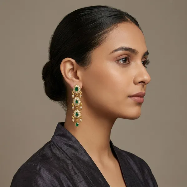 Green_Gold_Plated_Kundan_Pearl_Chandbali_Earrings_For_Women