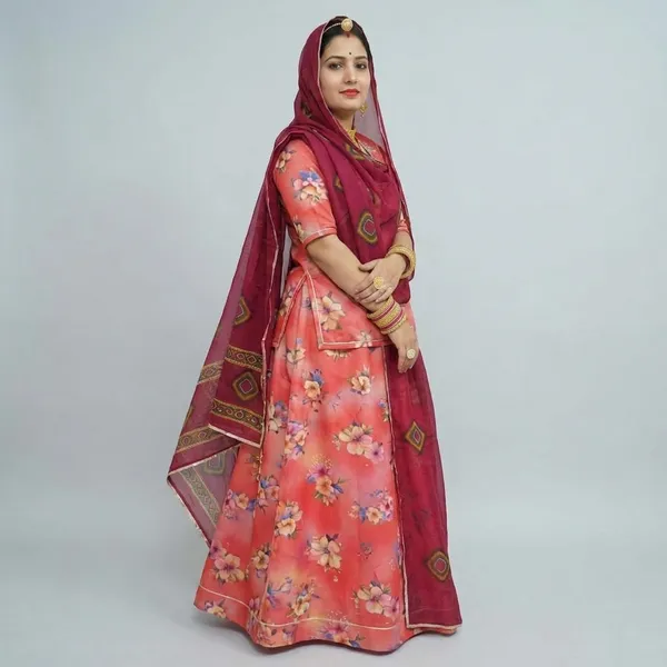Pink_Cotton_Unstitched_Rajputi_Suit_Material_For_Women