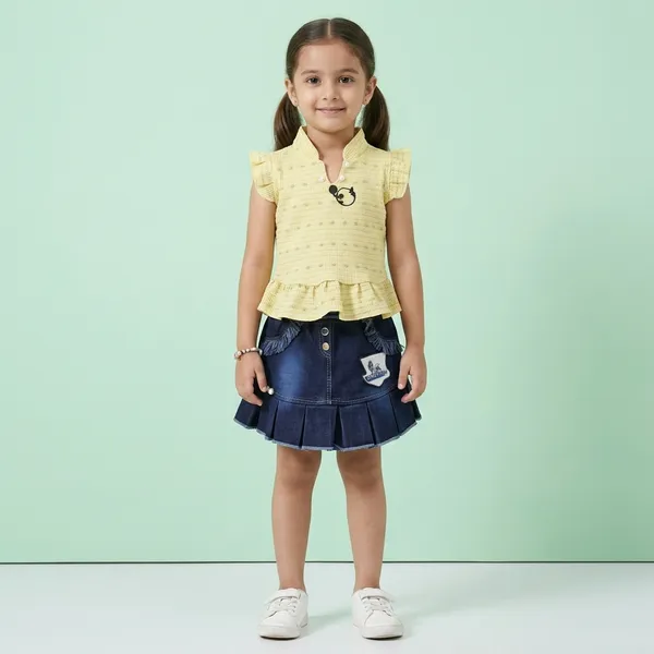 Cotton_Casual_Dyed_Regular_Skirt_Top_Set_For_Girls