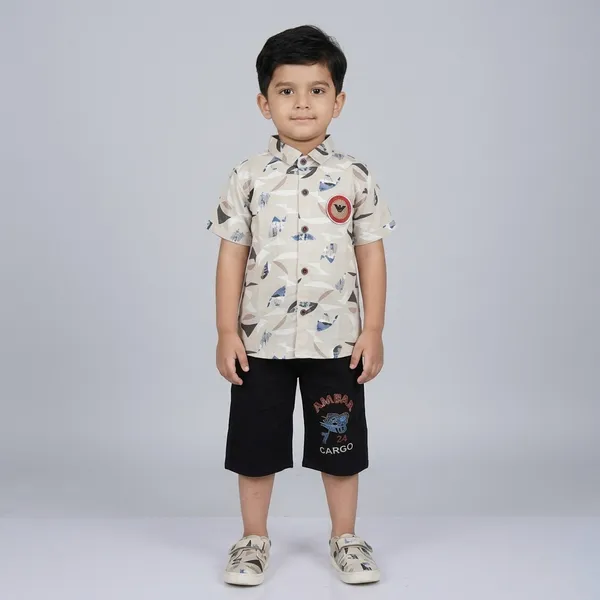 Cotton_Printed_Relaxed_Shirt_Capri_Clothing_Set_For_Boys