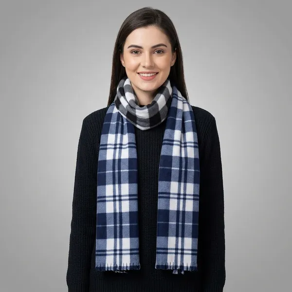Black_Wool-Cotton_Checkered_Muffler_For_Unisex_Pack_Of_2