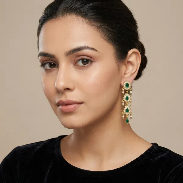 Gold_Plated_Metal_Alloy_Ethnic_Party_Earrings_For_Women