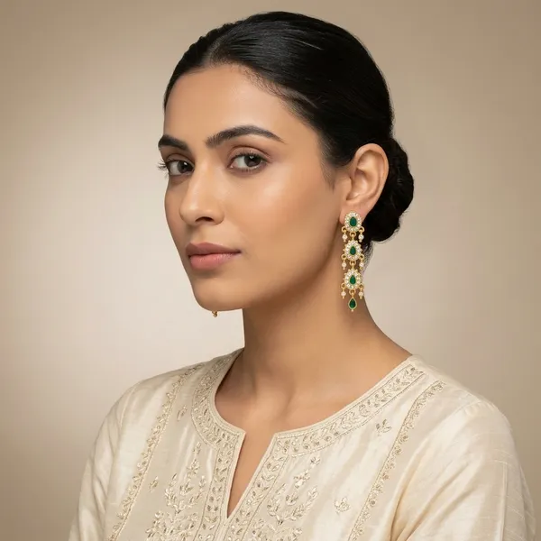 Gold_Plated_Metal_Alloy_Ethnic_Party_Earrings_For_Women