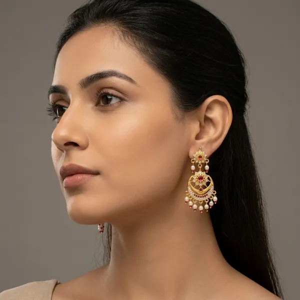 Golden_Plated_Metal_Alloy_Ethnic_Party_Earrings_For_Women