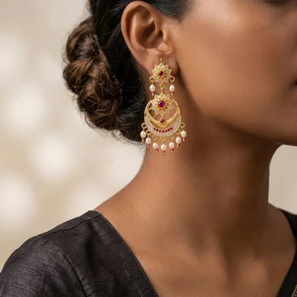 Golden_Plated_Metal_Alloy_Ethnic_Party_Earrings_For_Women