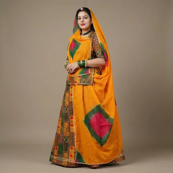 Multicolour_Cotton_Hand-Dyed_Salwar_Suit_For_Women
