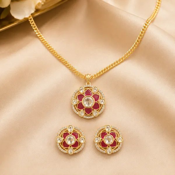 Round_Meena_Polki_(Red)