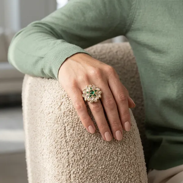 Gold_And_Green_Brass_Premium_And_Trendy_Ring_For_Women