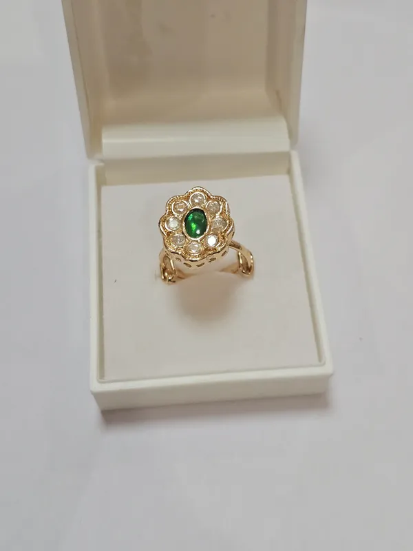 Gold_And_Green_Brass_Premium_And_Trendy_Ring_For_Women