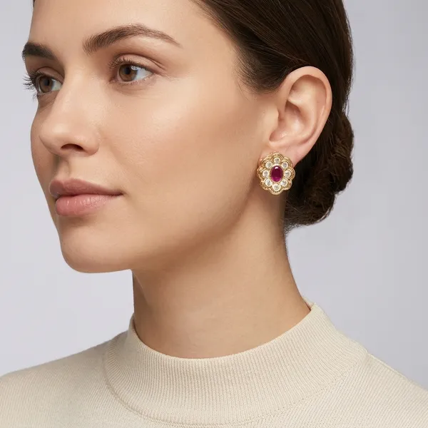 Ruby_And_Gold_Brass_Premium_And_Trendy_Stud_Earrings_For_Women