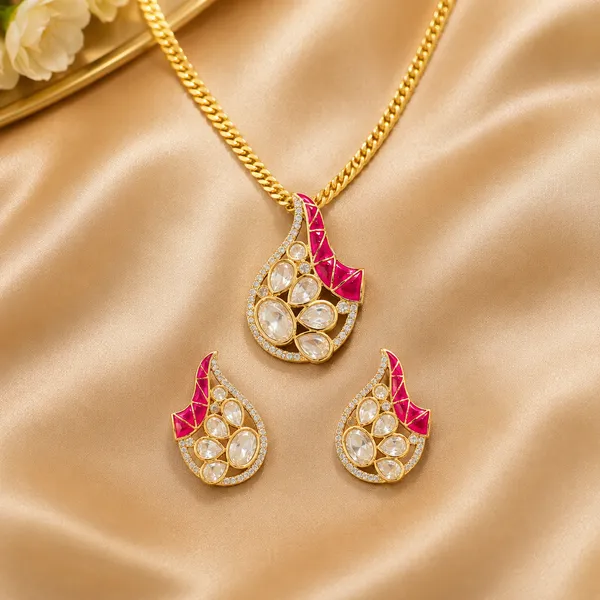 Coral_Meena_Polki_(red)