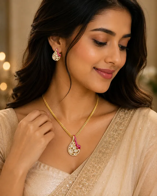 Coral_Meena_Polki_(red)
