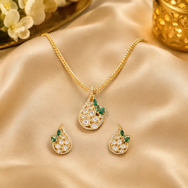Coral_Meena_Polki_(Green)