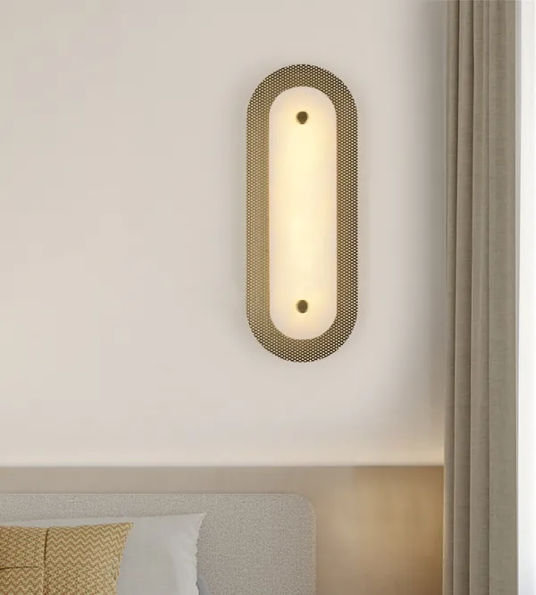 Resin_Metal_Gold_Perforated_Oval_Wall_Light