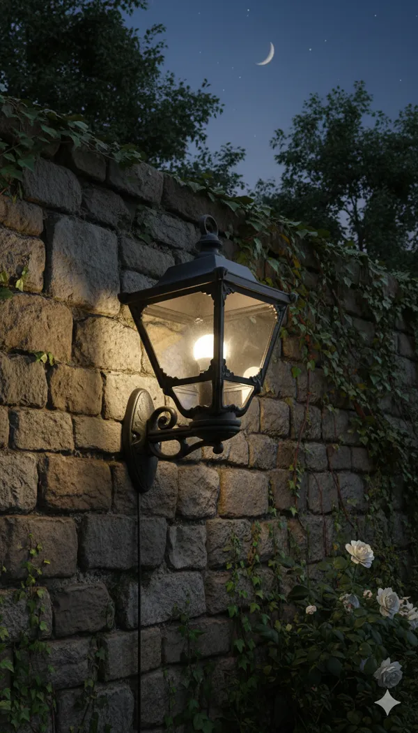 Polycarbonate_Modern_Lantern_Black_Outdoor_Wall_Light