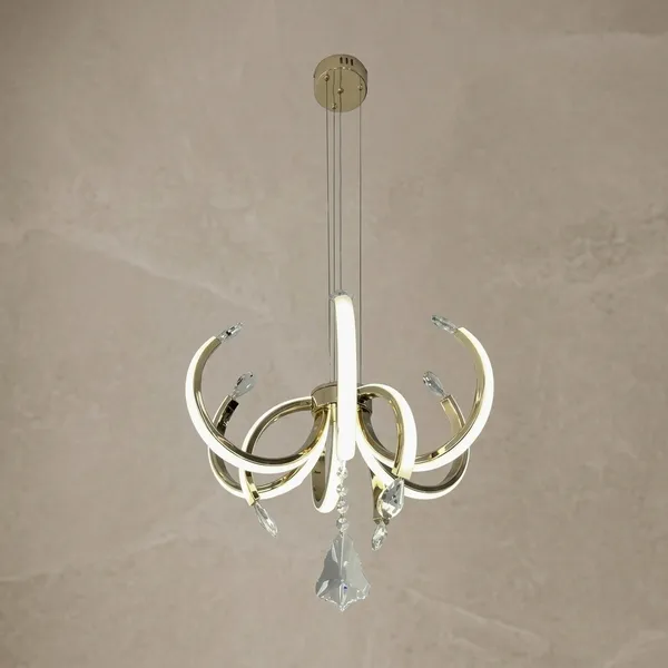 Metal_Profile_Modern_Curved_Gold_Dining_Chandelier