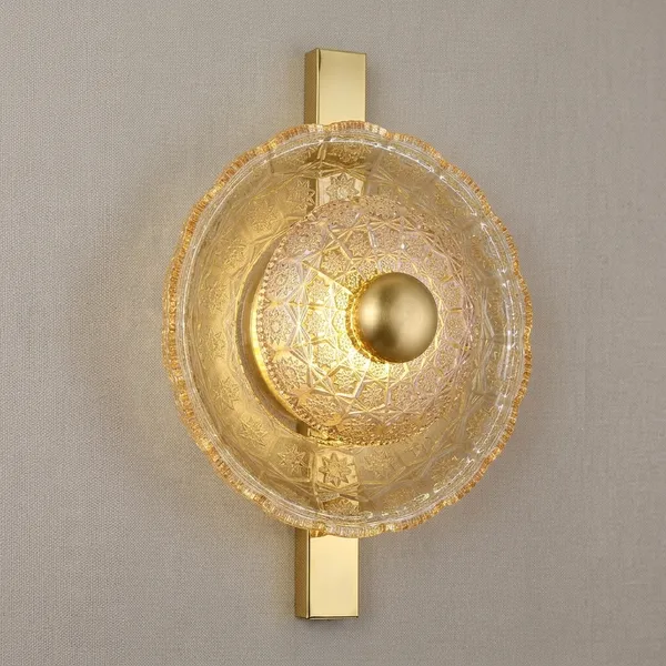 Glass_Modern_Textured_Golden_Wall_Sconce